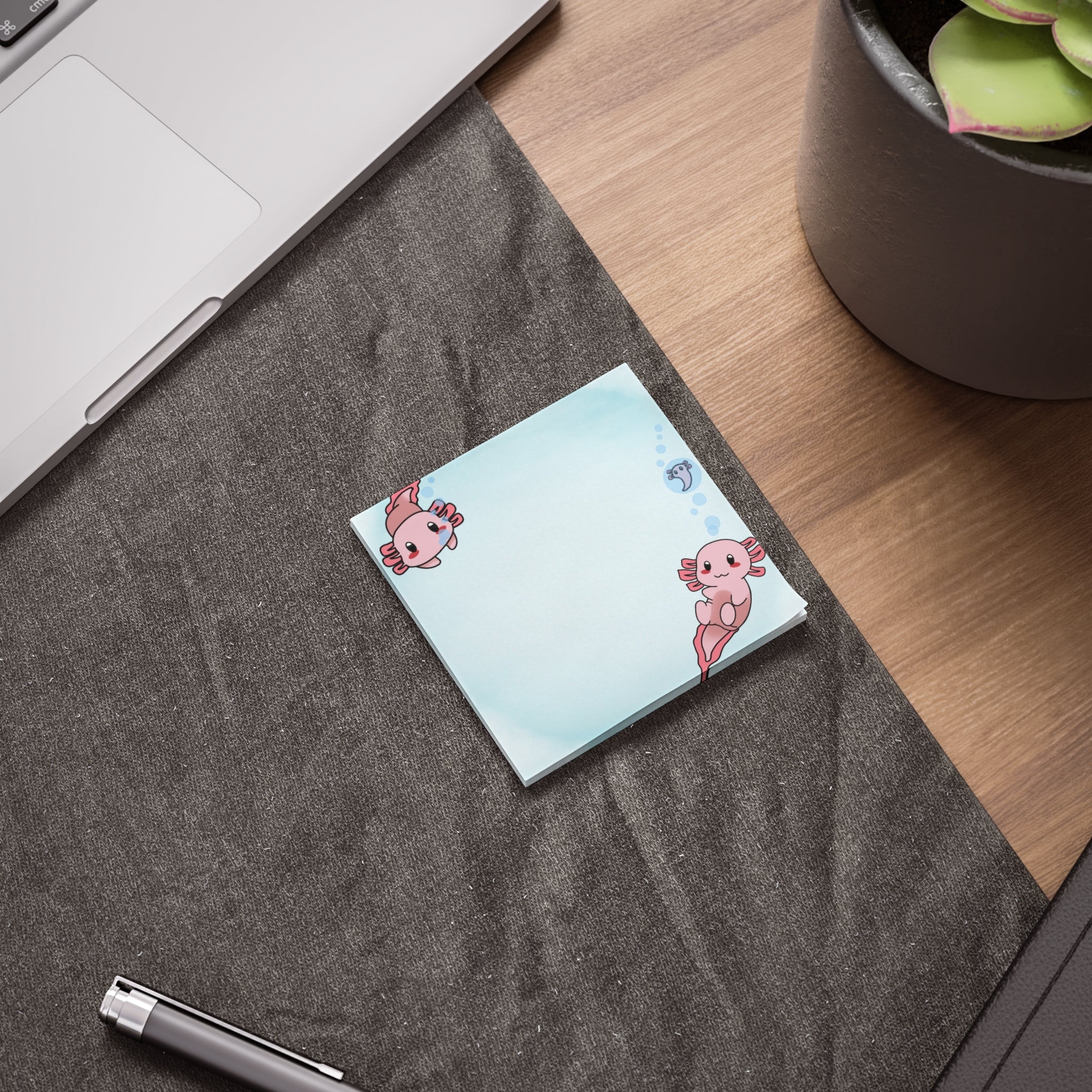 Cute Sticky Notes - Axolotl Kawaii Post-it Note Pad