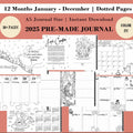 2025 Digital Pre-Drawn Planner – A5 Journal Size | 80+ Pages | Instant Download