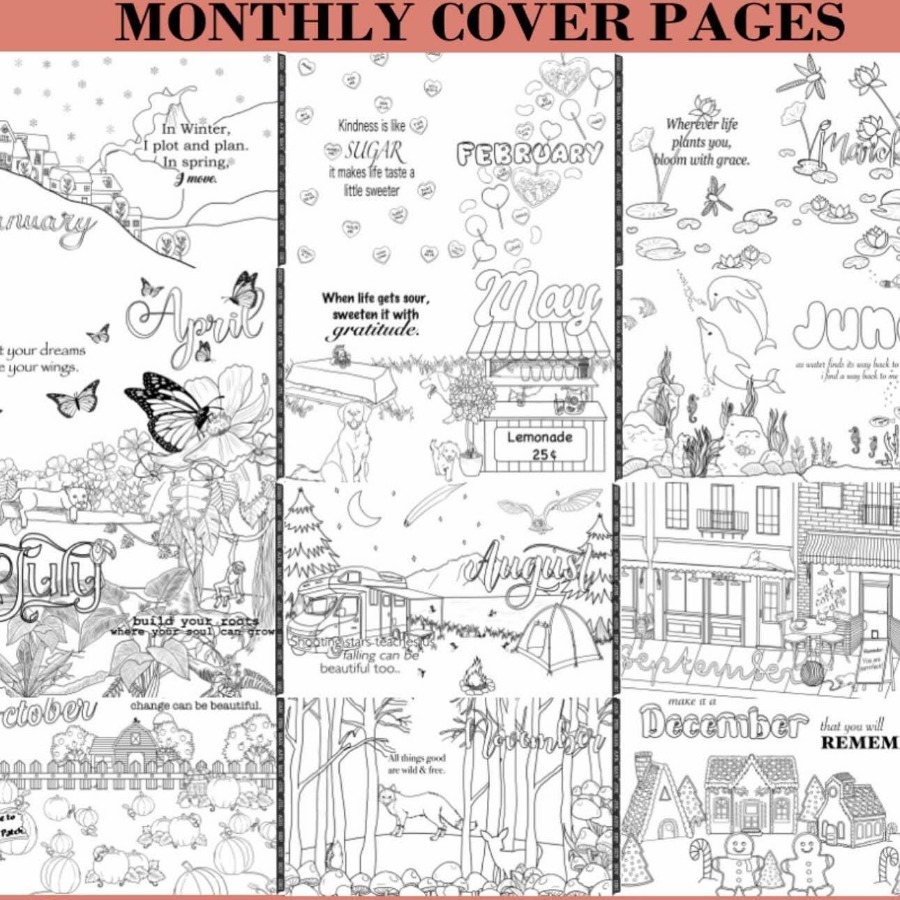2025 Digital Pre-Drawn Planner – A5 Journal Size | 80+ Pages | Instant Download