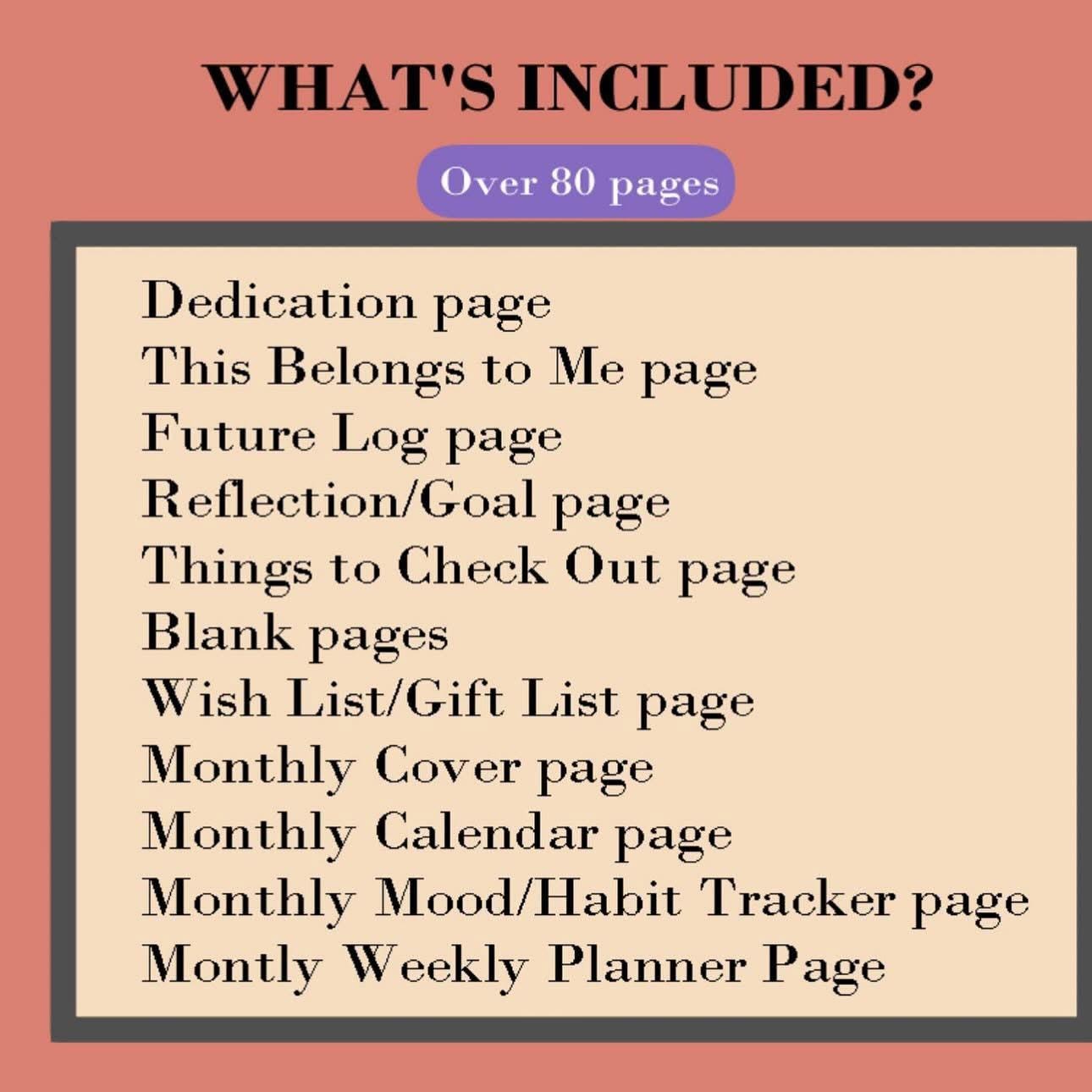 2025 Digital Pre-Drawn Planner – A5 Journal Size | 80+ Pages | Instant Download